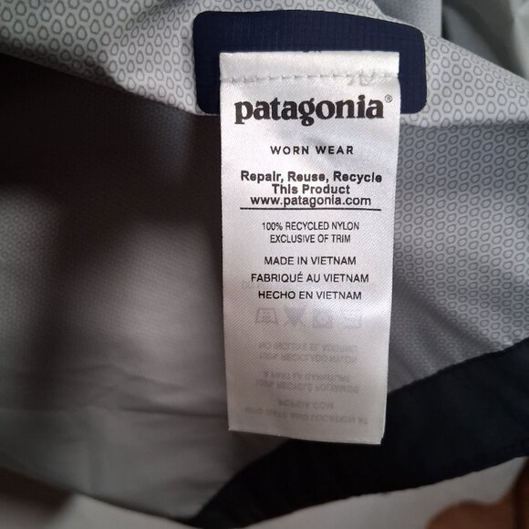 Patagonia Torrentshell Rain Jacket Men XL Blue Chartreuse Colorblock h2no Hiking - Picture 16 of 16